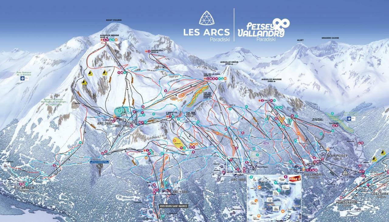 Studio Arc 1800 Skis Aux Pieds Les Arcs  Eksteriør billede